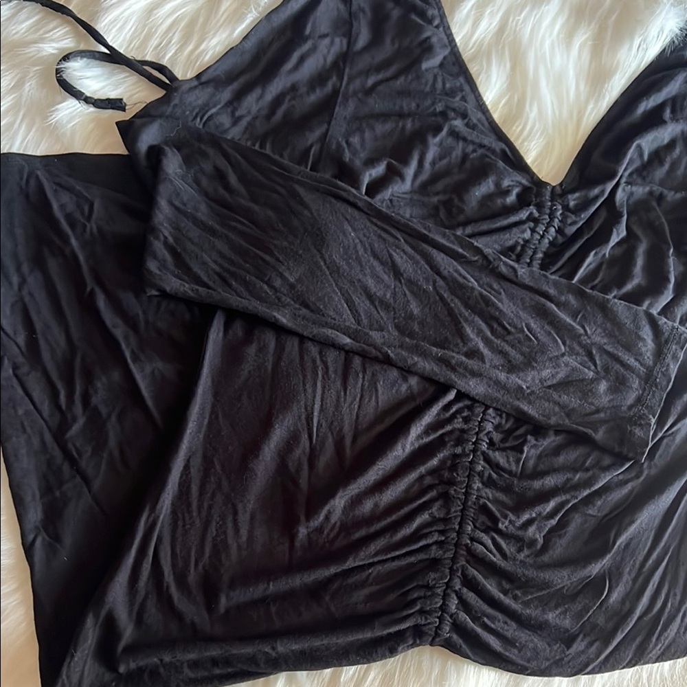 Black Ruched Dress